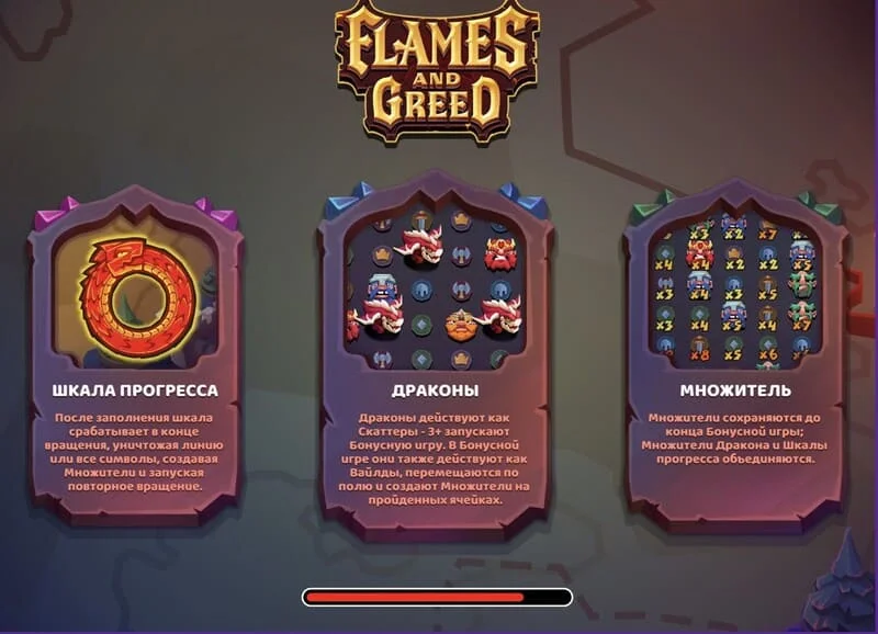 Flames and Greed - екран за вчитување